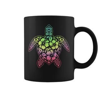 Hawaï Tortue Hibiscus Fleur Hawaïen Tribal Tropical Océan Tasse - Cadeauxyz