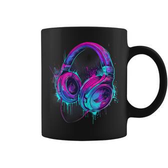 Headphones Music Dj Music Lover Music Headphones Edm Splash Coffee Mug - Thegiftio UK