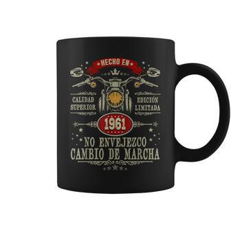 Hecho En 1961 64 Años Cumpleaños Moto Biker Hombre Motero Taza de café - Regaloses