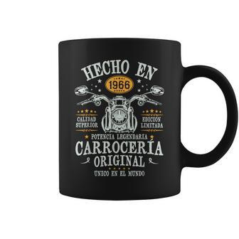Hecho En 1966 60 Años Cumpleaños Moto Biker Hombre Motero Taza de café - Regaloses