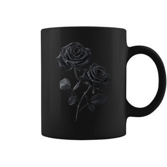 Hermosas Rosas Negras Con Diseño De Rosas De Lujo Para Parejas Taza de café - Regaloses