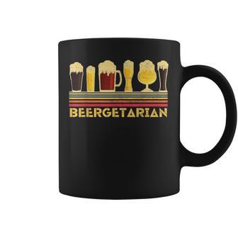 Hombre Gracioso Cerveza Artesanal Beergetarian Alcohol Retro Taza de café - Regaloses