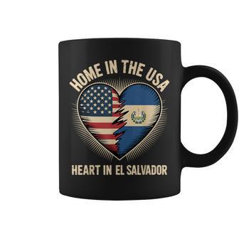 Home In The Usa Heart In El Salvador American Salvadoran Coffee Mug - Thegiftio UK
