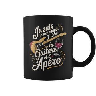 Homme Musicien Guitariste Cadeau Humour Guitare Apéro Tasse - Cadeauxyz