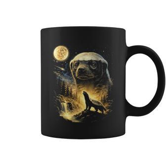Honey Badger Howling To The Moon Meme 90S Honey Badger Coffee Mug - Thegiftio UK