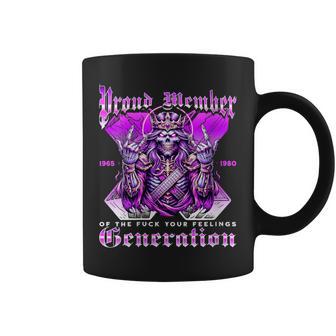 Humor X Generación X Calavera Y Rock Cuello Taza de café - Regaloses