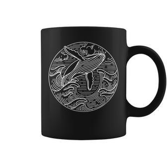 Humpback クジラ 海から雲に飛ぶ コーヒーマグ - Kawaiitshirt