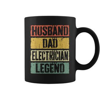 Husband Dad Electrician Legend Fathers Day Coffee Mug - Thegiftio