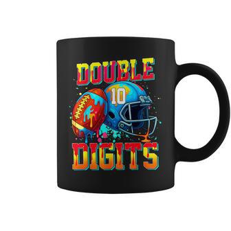 Ice Cream Drip Football Double Digits 10Th Birthday Boy Coffee Mug - Thegiftio UK