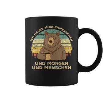 Ich Hasse Morgenmenschen Und Morgen Und Menschen Bär Kaffee Tassen - Seseable