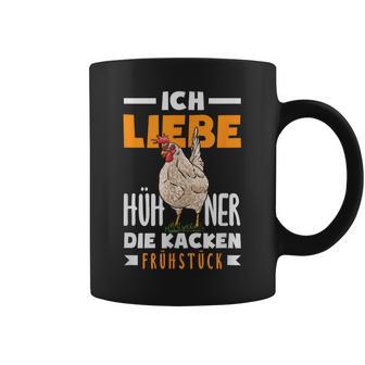 Ich Liebe Hühner Die Kacken Frühstück Lustigerpruch Tassen - Geschenkecke