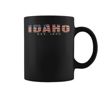 Idaho With US Flag Idaho Est 1890 Celebration Day Coffee Mug - Thegiftio UK
