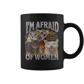 I'm Afraid Of Cat Meme Bootleg Graphic Coffee Mug - Thegiftio UK