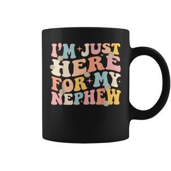 I’M Just Here For My Nephew Cute Family Uncle Aunt Coffee Mug | Mazezy