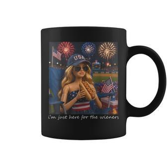 I’M Just Here For The Wieners Girl Face 4Th Of July Coffee Mug - Thegiftio UK