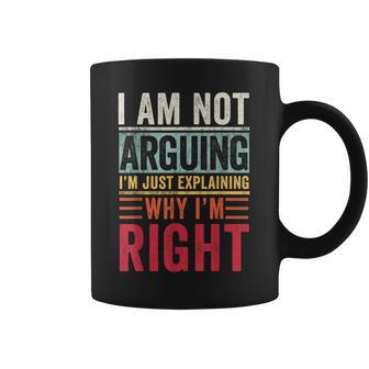 I'm Not Arguing I'm Just Explaining Why I'm Right Retro Coffee Mug - Thegiftio UK