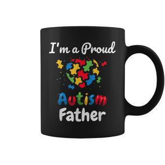 I'm A Proud Autism Father Dad Heart Coffee Mug - Monsterry