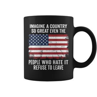 Imagine A Country So Great On Back Coffee Mug - Monsterry