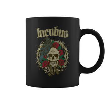 Incubus Cráneo Rosas Espinas Cuervo Oscuro Horror Taza de café - Regaloses