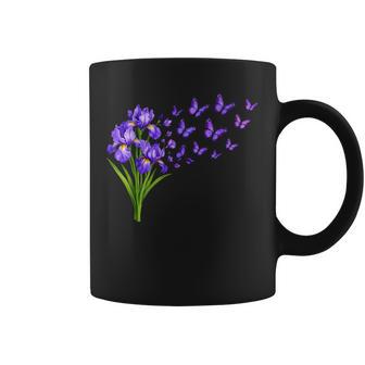 Iris Butterfly Flower Gardening Floral Coffee Mug - Thegiftio UK