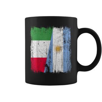 Italia Argentina Media Bandera Italiana Raíces Argentinas Taza de café - Regaloses