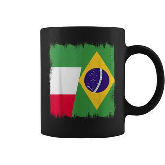 Italia Brasil Bandera Italiana Raíces Brasileñas Or Taza de café - Regaloses