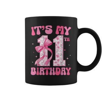 Its My 11Th Birthday Coquette Bow 11 Year Old Party Girl Coffee Mug | Mazezy