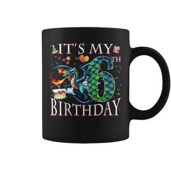 It's My 6Th Birthday Dragon Party Dragon Lover 6 Years Old Coffee Mug - Thegiftio UK