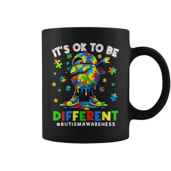 It's Ok To Be Different Baseball Dabbing Autism Awareness Coffee Mug - Thegiftio UK