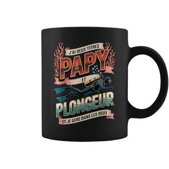 J'ai Deux Titres Papy Et Plongeur Tasse - Cadeauxyz