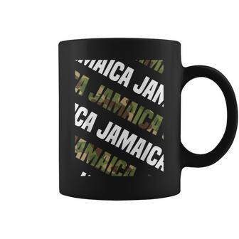 Jamaicaカモ柄グリーンカモフラージュ コーヒーマグ - Kawaiitshirt