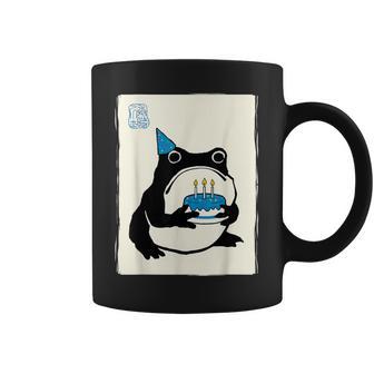 Japanese Kawaii Happy Birthday Grumpy Frog Birthday Coffee Mug - Thegiftio UK