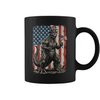 Japanese Lizard Monster Us Flag 4Th Of July Kids Coffee Mug - Thegiftio UK