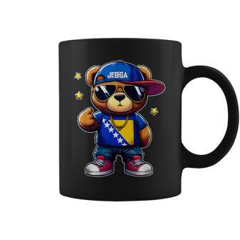 Jebiga Cute Teddy Bear Bosnian Flag Bih Bosna Coffee Mug - Thegiftio UK