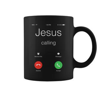 Jesus Calling Jesus Phone クリスチャンtシャツ コーヒーマグ - Kawaiitshirt