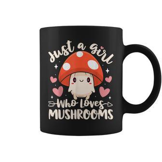 Just A Girl Who Loves Mushrooms Cute Mushroom Coffee Mug - Thegiftio UK