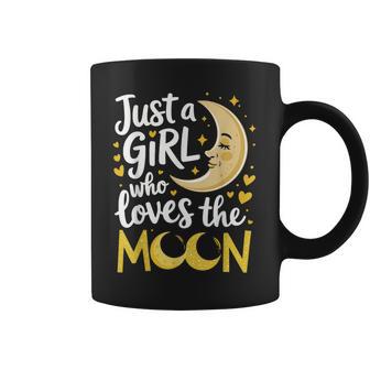 Just A Kid Who Loves The Moon Cute Moon Lover Lunar Girls Coffee Mug - Thegiftio UK