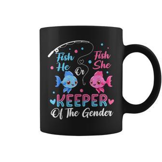 Keeper Of The Gender Fish He Or Fish Gender Reveal Party Coffee Mug - Thegiftio UK