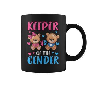 Keeper Of The Gender Reveal Baby Bear Pink Or Blue Coffee Mug - Thegiftio UK