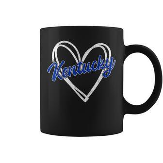 Kentucky Ky Retro Vintage Heart Women Coffee Mug - Thegiftio UK