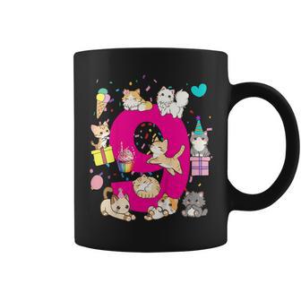 Kids 9 Nine Year Old Kitten Cats Themed Birthday Outfit Girls Coffee Mug - Thegiftio