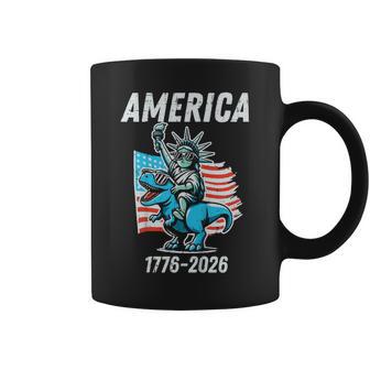 Kids America Statue Liberty Dino 250Th Anniversary Usa Boys Kids Coffee Mug - Thegiftio UK