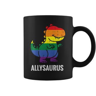 Kids Gay Rainbow Dino Allysaurus Lgbt Pride Ally Toddler Boy Kids Coffee Mug - Thegiftio UK