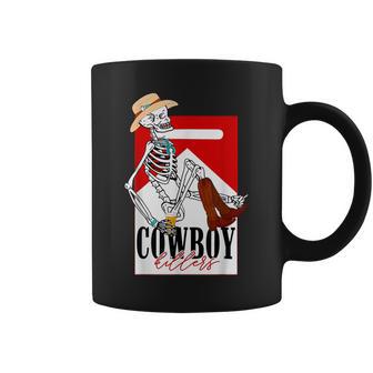 Kille-Rs Vintage Cowboy Western Skeleton Women Coffee Mug - Thegiftio UK