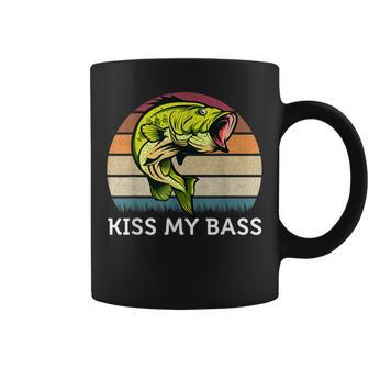 Kiss My Bass Conception De Pêche À L'achiganintage Mignon Tasse - Cadeauxyz