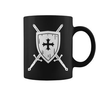 Knight Costume Shield Cross Sword Carnival Coffee Mug - Thegiftio UK