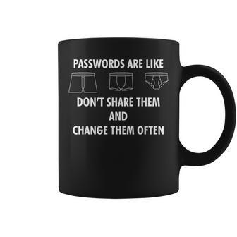 La Contraseñaon Como Breve Ciberseguridad Informática Geek Taza de café - Regaloses