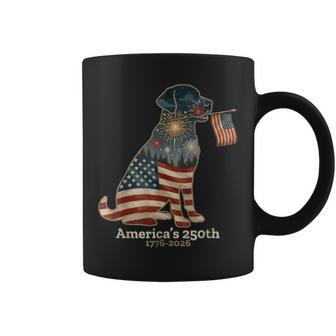 Labrador Retriever America's 250Th Patriotic Dog Fireworks Coffee Mug - Monsterry