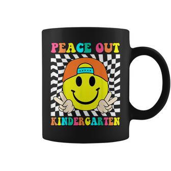 Last Day Of School Peace Out Kindergarten Kid Boy Graduation Coffee Mug - Monsterry