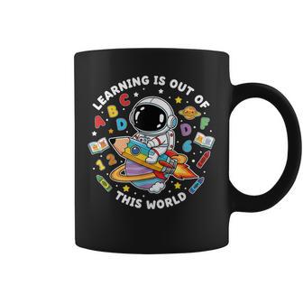 Learning Is Out Of This World Astronaut Pencil Space Rocket Coffee Mug | Seseable UK